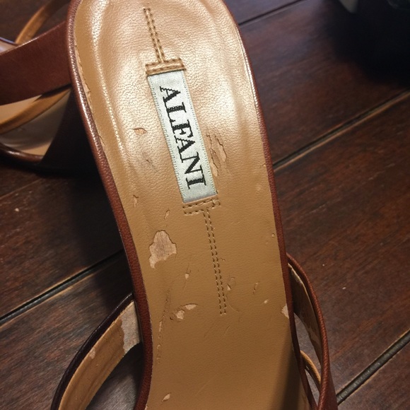 Alfani Multi Brown Colors Leather Wedges Size 9M - Picture 7 of 8